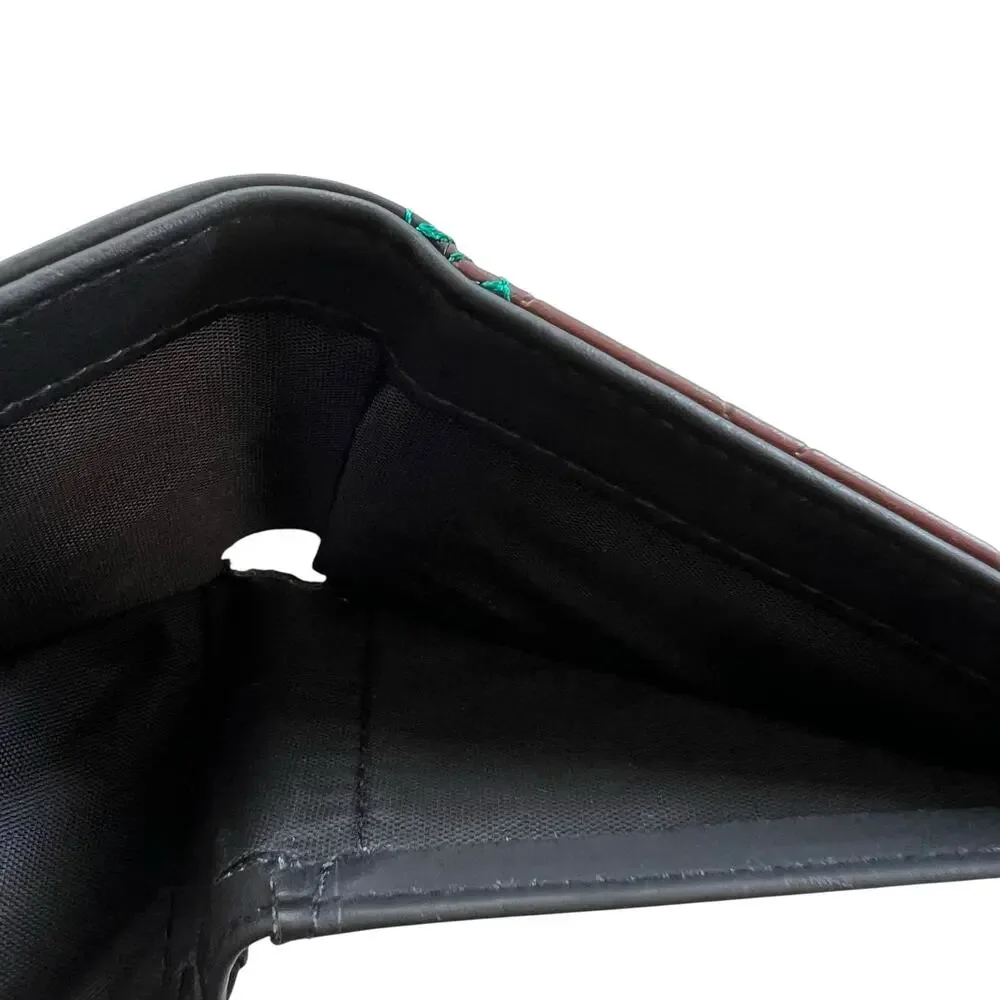 Nintendo Zelda Wallet 2023 Hylian Crest Black Brown Bi-Fold Vegan EUC